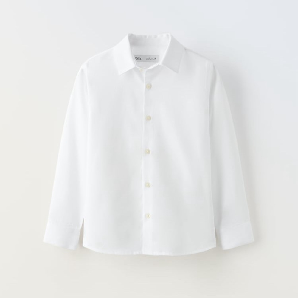 Zara Boys White shirt with Buttons. Size 11/12